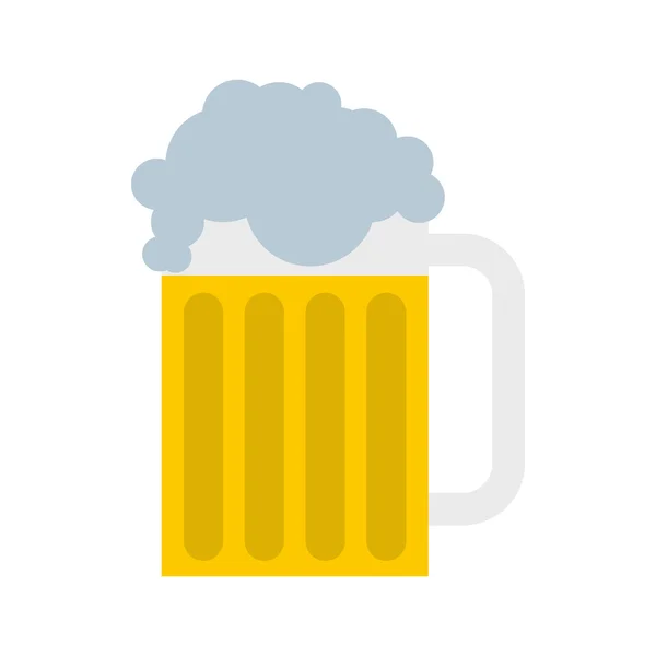 Kubek piwa ikony w płaski — Wektor stockowy