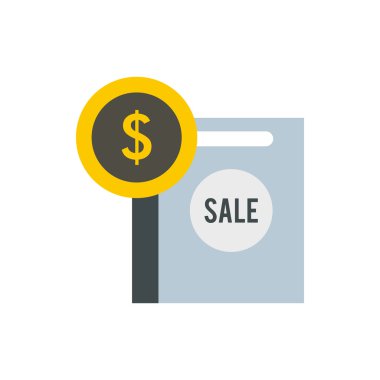 Dolar işareti ve alışveriş çantası için satış simgesi