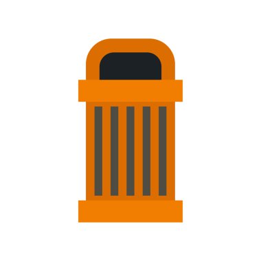 Turuncu açık kutusu simgesi, düz stil