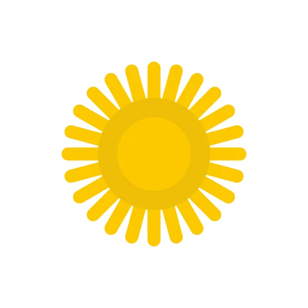 Sonnensymbol im flachen Stil — Stockvektor