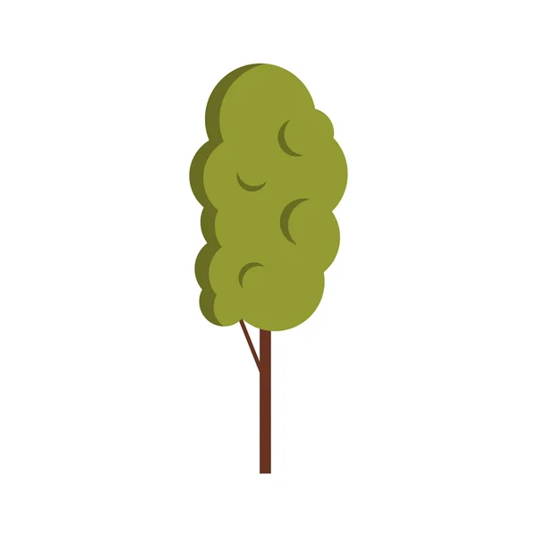 Icono de árbol verde en estilo plano — Vector de stock