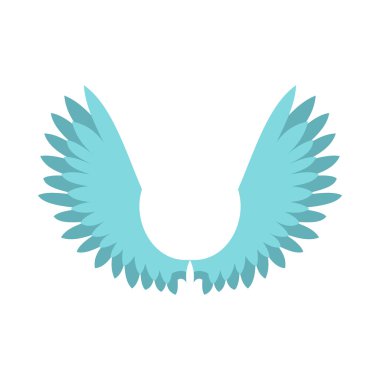 İki kanat simgesi, düz stil