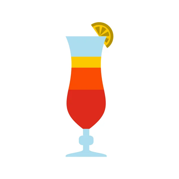 Fruit cocktail pictogram, vlakke stijl — Stockvector