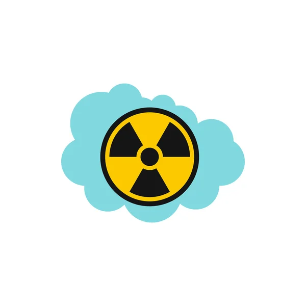 Radioactive air icon, flat style — Stock Vector