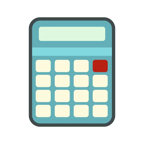 Calculator icoon, platte stijl — Stockvector