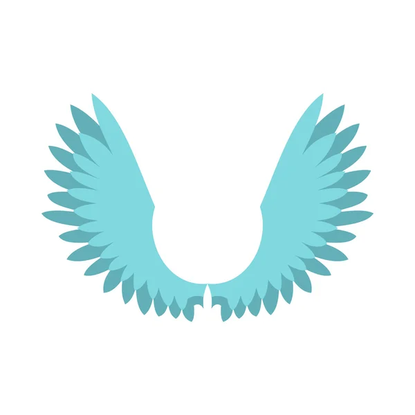 Два крыла икона, плоский стиль — стоковый вектор