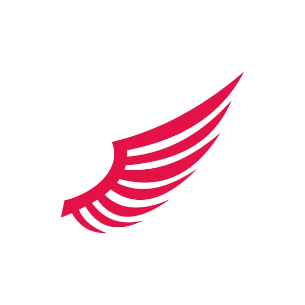 Pictogramă aripă roșie, stil plat — Vector de stoc