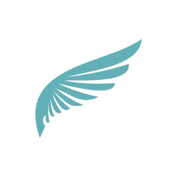 Ikona modré křídlo, plochý — Stockový vektor