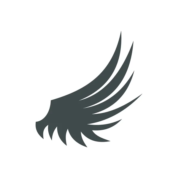 Ptáci křídla ikona, plochý — Stockový vektor