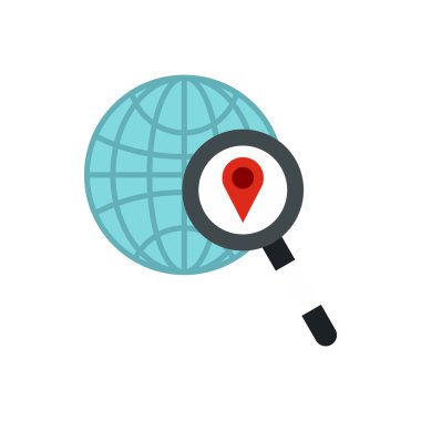 Arama Jps simgesi, düz stil