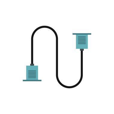 VGA simgesi, düz stil kordon