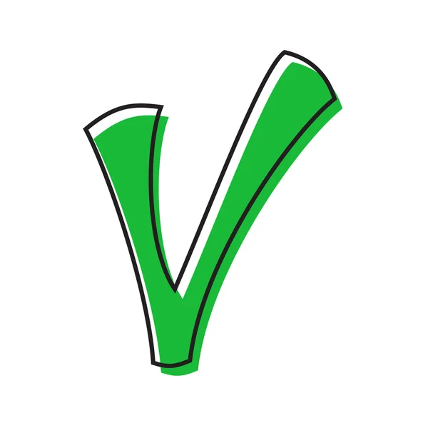 Icono de marca de verificación, estilo plano — Vector de stock