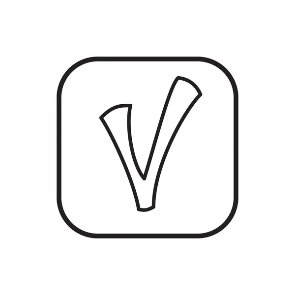 Znacznik wyboru w ikona w kształcie kwadratu, zarys styl — Wektor stockowy