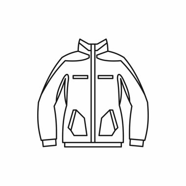 Erkek kış ceket simgesi, anahat stili