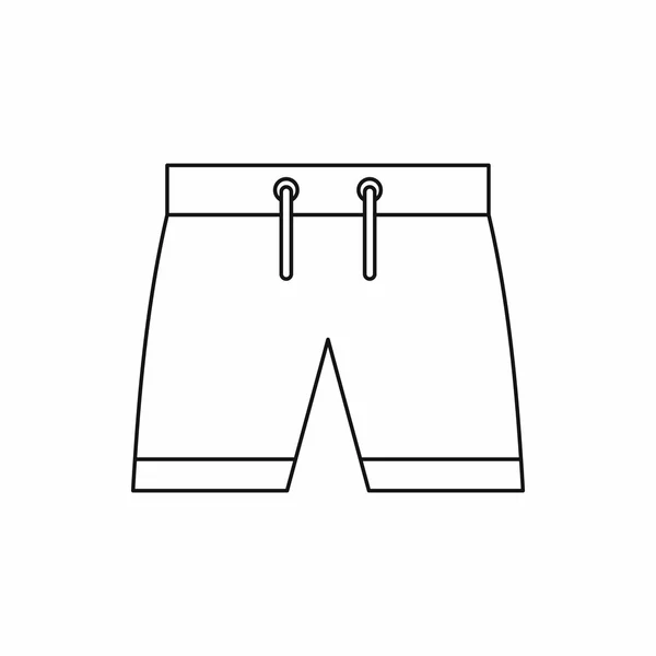 Short homme icône, style contour — Image vectorielle