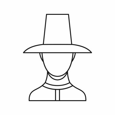 Kore askeri üniforma simgesi, anahat stili