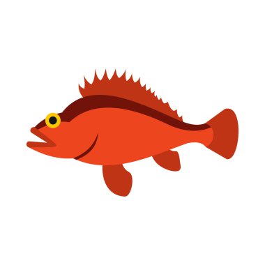 Dövüşken kuş simgesi, düz stil