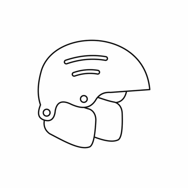 Snowboard Helmen pictogram, Kaderstijl — Stockvector