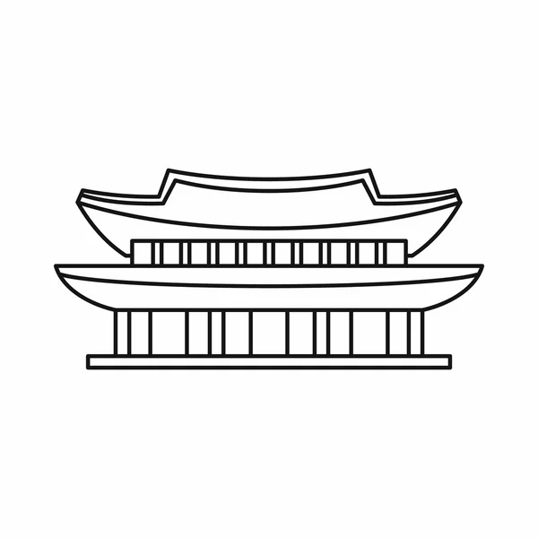 Gyeongbokgung Paleis, Seoul pictogram, Kaderstijl — Stockvector