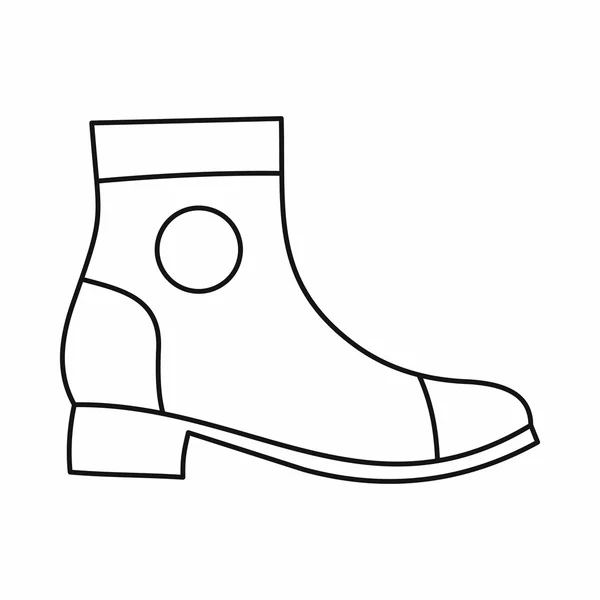 Men boot icon, outline style — Stock Vector