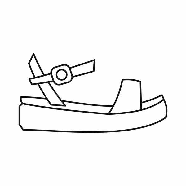 Значок сандалии, стиль контура — стоковый вектор