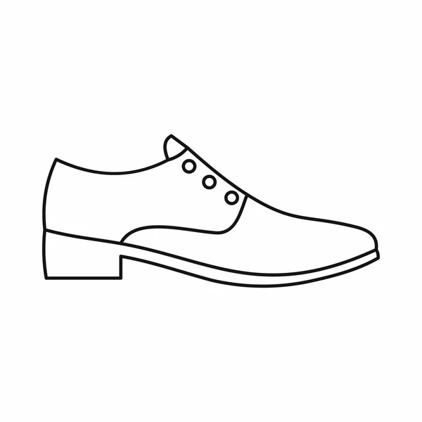 Ανδρών παπούτσι εικονίδιο, στυλ διάρθρωσης — Διανυσματικό Αρχείο