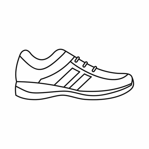 Uomo icona scarpe da ginnastica, stile contorno — Vettoriale Stock