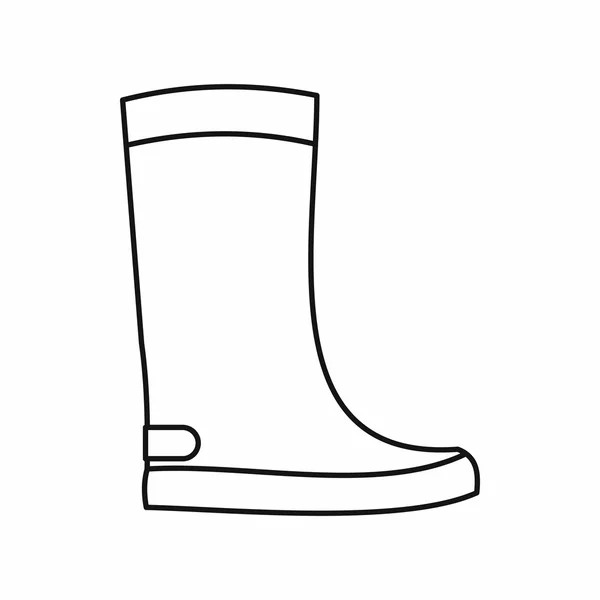 Rubber boots icon, outline style — Stock Vector