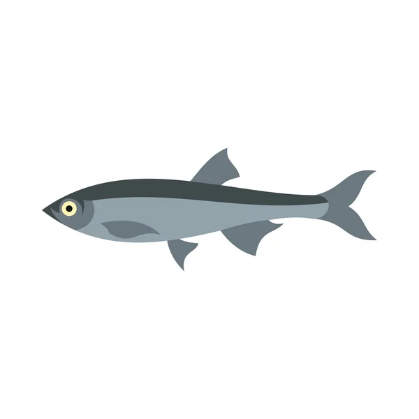 Herring icon, flat style — Stock Vector