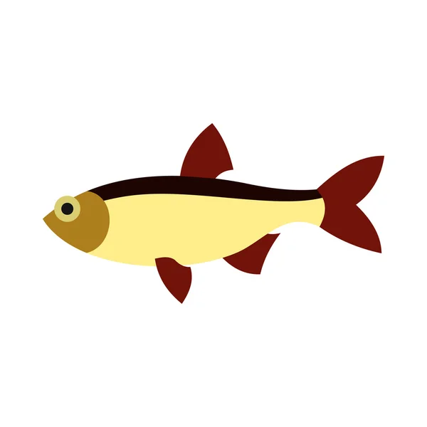 Icono de salmón, estilo plano — Vector de stock