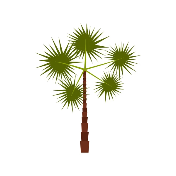 Icono de palmera tropical espinosa, estilo plano — Vector de stock