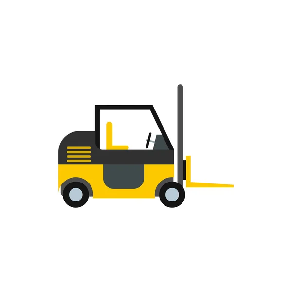 Heftruck pictogram, vlakke stijl — Stockvector