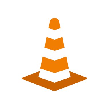 Trafik konisi simgesi, düz biçim