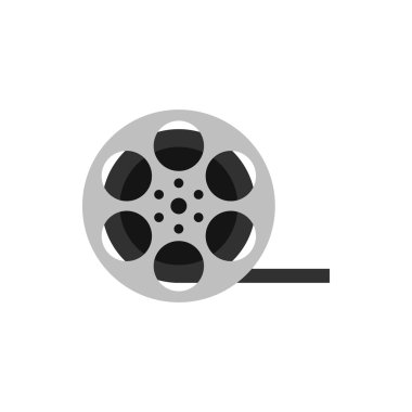 Film reel simgesinde düz stil
