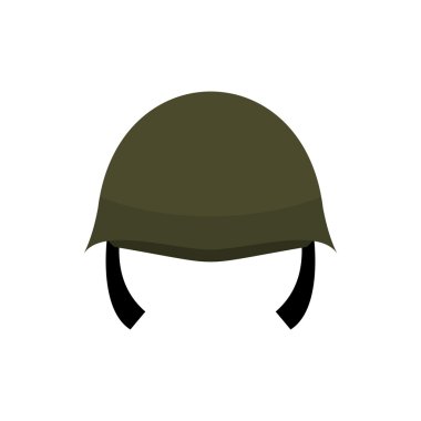 Askeri kask simgesi, düz stil