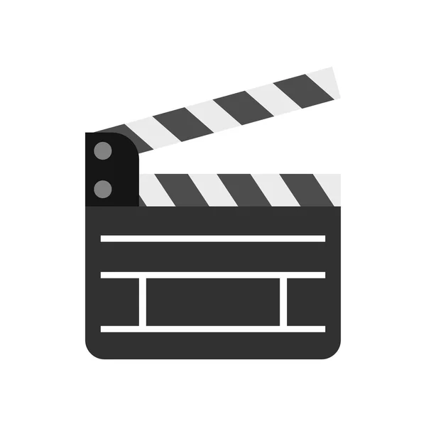 Clapboard icône dans le style plat — Image vectorielle