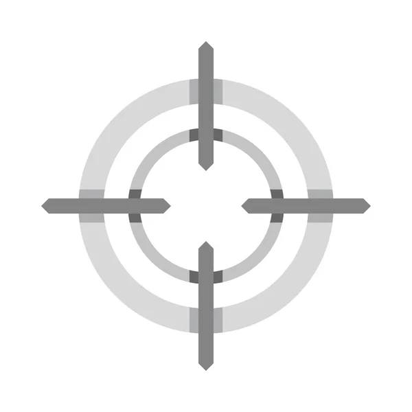 Crosshair icono de la retícula, estilo plano — Vector de stock