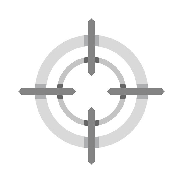 Crosshair reticle icon, flat style
