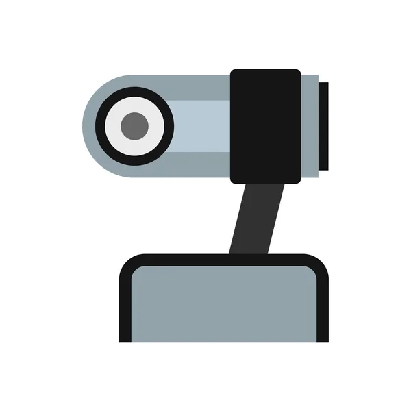 Webcam-Ikone im flachen Stil — Stockvektor