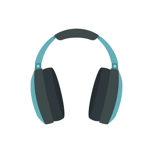 Ícone de fones de ouvido em estilo plano — Vetor de Stock