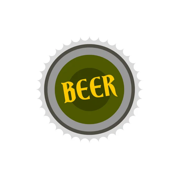 Etiqueta para el icono de la cerveza, estilo plano — Archivo Imágenes Vectoriales