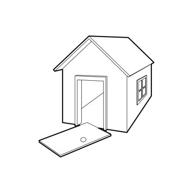 House yok simgesi, anahat stili