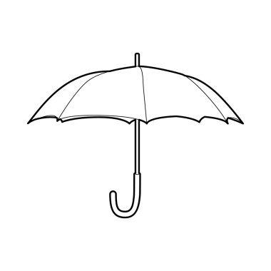 Koruma şemsiyesi simgesi, anahat stili