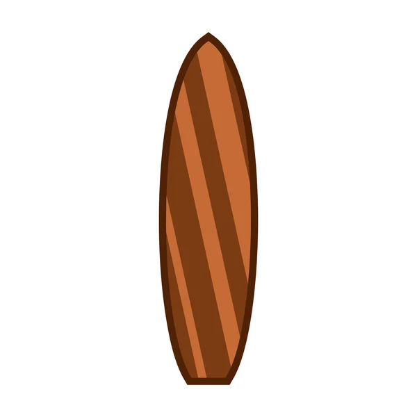 Значок коричневий дошки для серфінгу, плоскі стиль — стоковий вектор