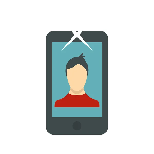Фото мужчины на экране иконки смартфона — стоковый вектор