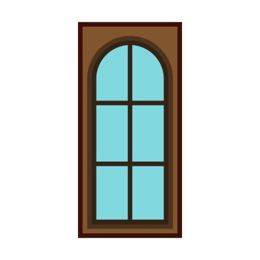 Modern giriş kapı simgesi, düz stil