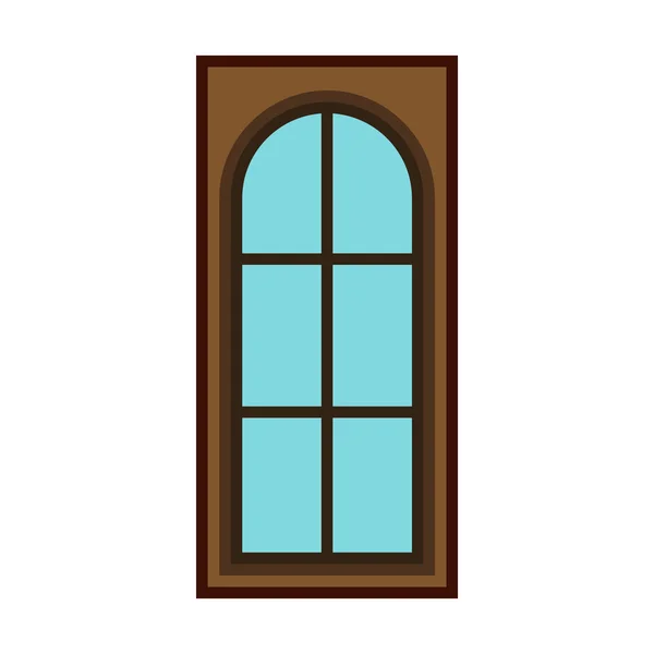Современная икона входной двери, плоский стиль — стоковый вектор