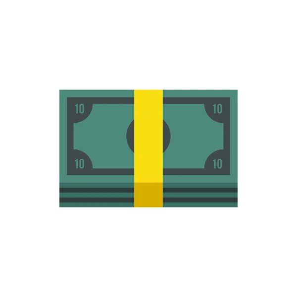 Pile d'argent cash icon, style plat — Image vectorielle