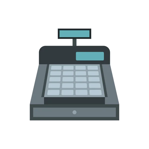 Icono de caja registradora de compras, estilo plano — Vector de stock