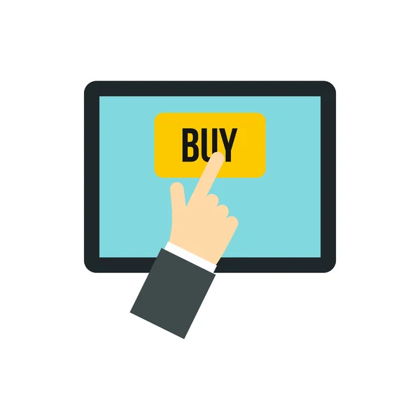 E-Commerce, Online-Shopping-Ikone, flacher Stil — Stockvektor